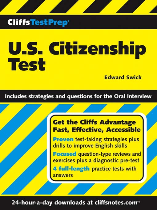 Title details for CliffsTestPrep U.S. Citizenship Test by Edward Swick - Available